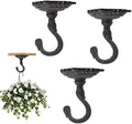 Sungmor Heavy Duty Cast Iron Swag Ceiling Hooks -3 Pack Black, 3.5x3.9 Inch by Sungmor