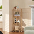 YUFAM 4-Tier Corner Shelf, Natural by YUFAM