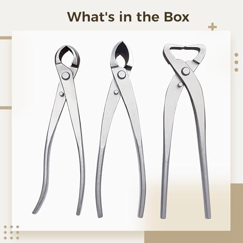 Gardening Bonsai Tools: 3 Cutter Kit, 8.3 In/21 Cm Includes for Shaping - Image 2