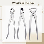 3 Pcs Bonsai Pruning Kit, Includes Carbon Steel Cutters: 8.3 in, Spherical, Oblique, and Branch Cutter Set, Tools for Gardening & Bonsai Modeling - Image 3
