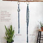 Set of 2 Macrame Plant Hanger Disco ball decor Hanging planters for indoor plants Cool gifts for plant lovers Boho plant pots plant stand indoor Hanging planters for outdoor plants (Peacock Blue) - Image 5