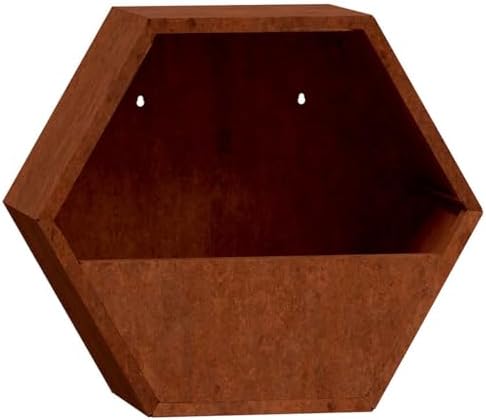 Wall Planter Set of 2, Corten Steel Vertical Hanging Garden Pots for Balcony, Patio, and Garden, 18.1 x 3.9 x 15.7 Inches, Weathered Rustic Finish - Image 5
