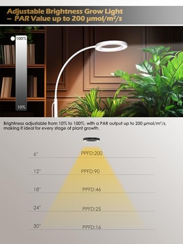 24W Grow Lights for Indoor Plants, Full Spectrum LED Plant Light With Stand - Image 4