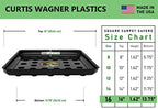 Curtis Wagner Plastics Designer Series Plant Saucer (5-Pack) - Black, Square (Diameter: 13.75" Base, 16" Top, 1.62" Depth) Thick Plastic Plant Drip Trays - Used as Indoor Pot/Outdoor Plant Saucers - Image 4