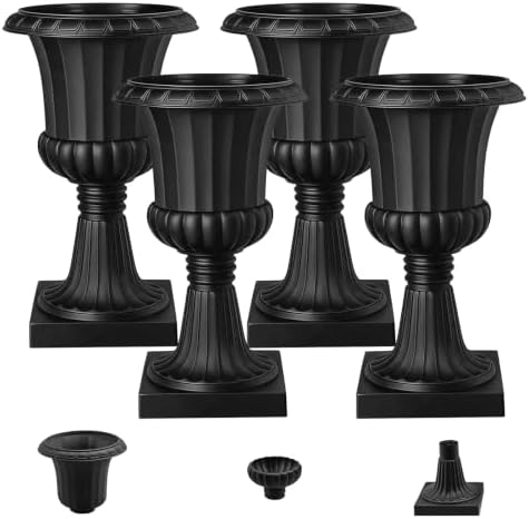 2/4 Pcs 19.7" Tall Urn Planters, Large Plastic Flower Pots for Garden Patio by Unknown
