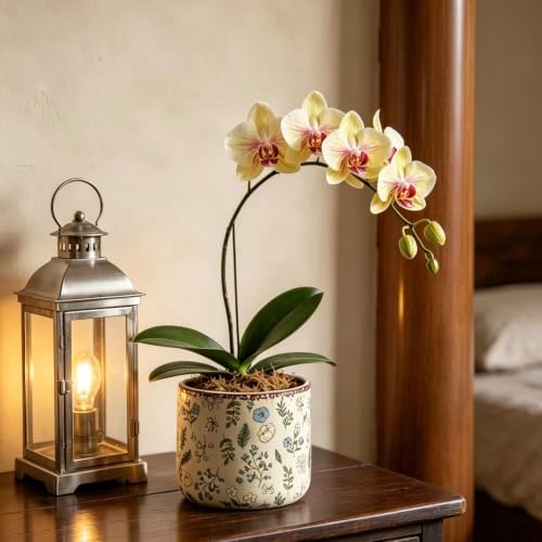 Ceramic Pots for Plants,6.3 Inch Cylinder Flower Pot with Drainage Hole, Rustic Decorative Plant Pot for Succulents, Flowers, Indoor Outdoor Garden Home Office Decor (Large) - Image 2