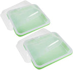 2 Sets Sprout Trays with Lid for Seed Starting Plastic Green by MOBUTOFU
