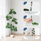 GarveeHome 6FT Artificial Ficus Lyrata Tree, Bendable Boughs, Modern White Pot Included, Perfect for Home Office Living Room Decor Indoor, Tall Artificial Tree for Housewarming Gift - Image 6