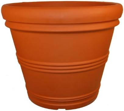 Tusco Products RR20TC Rolled Rim Garden Planter, Terra Cotta, 20In by TuscoProducts