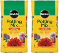 Miracle-Gro 2 Pack Potting Soil Mix for Container Plants, Flowers, Vegetables, Shrubs, Annuals, and Perennials, Feeds for Up to 6 Months, 2 Cu Ft by Unknown