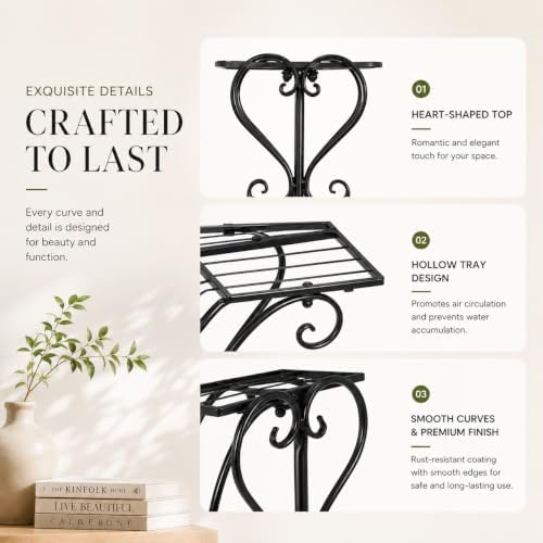 5 Tier Plant Stand Indoor Outdoor, Tall Flower Display Stand, Multi-Tiered Plant Rack Shelf for Plants, Corner Plant Stand for Indoor Plants Multiple, Tiered Plant Shelves for Balcony, Living Room,Sunroom,Their Patio,etc. - Image 4