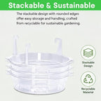 Hanging Basket Water Catcher, Hanging Basket Drip Pan with Hooks, Plastic Clear Hanging Basket Tray for Watering, Plastic Plant Saucer for Indoor Outdoor Hanging Plants Baskets (30PCS, 10in) - Image 3