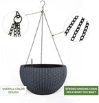 Dexceder 13.5 Inch Self Watering Hanging Planter (Gray) - Image 5