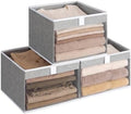 StorageWorks Closet Organizer Bins with Clear Window, Gray, 12.75x12.75x9 by StorageWorks