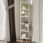 6 Tier Corner Shelf, 66.5'' Tall Standing Shelf, Narrow Display Shelf Stand - Image 2