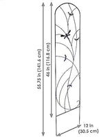 Sunnydaze 56" Black Metal Garden Trellis for Climbing Plants, 2-Pack - Image 3