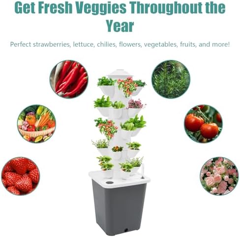 25-Plant Vertical Tower Garden System - Indoor Hydroponic Growing Kit - Image 6