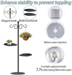 Thickened 74.5" Shepherd's Hook with Stand，Bird Feeder，Wind Chime Hanger Stand, Waterproof Metal & Adjustable-Height Pole Holder for Lantern ，Wreath, Hanging Plants Indoor & Outdoor（2 Placement Racks) - Image 7