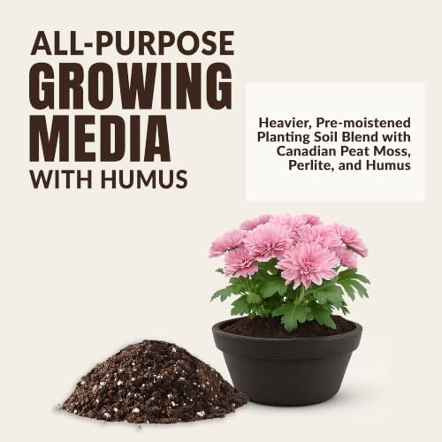 Old Potters All-Purpose Growing Media with Humus for - Heavier, Pre-moistened Planting Soil Blend with Canadian Peat Moss, Perlite, and Humus, 24 Quarts - Image 2