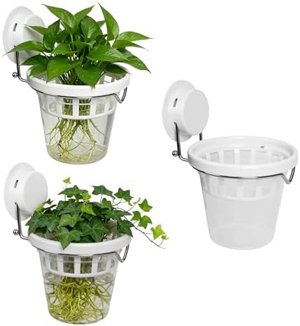 3-Pack Window Propagation Stations Hanging Clear Planter with Suction Cup by KOLLIEE