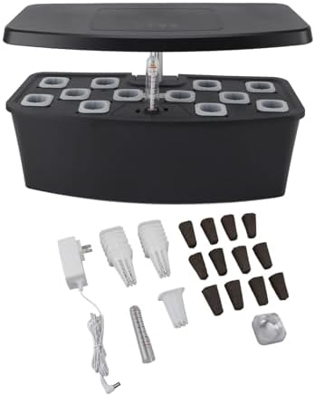 Black Smart Indoor Garden Kit, Hydroponic Growing System with Automatic - Image 6