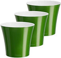 Santino 8.6 Inch ARTE Self Watering Planters (Set of 3) in Green-Gold/White Indoor Flower Pot for All House Plants, Flowers and Orchids by Smart+Planters