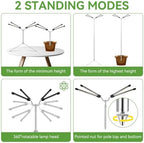 Grow Lights for Indoor Plants Full Spectrum,15-62 Inches Height Adjustable Dsektop and Standing Plant Growing Lights with Detachable Tripod Stand for Large and Small Plants, Auto On/Off Timer - Image 3