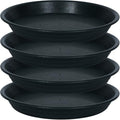 4 Pack Plant Saucer 16 inch, 17 inch (16.8") Plastic Large Flower Planter Plant Pot Saucers and Drip Tray for Indoors Outdoors, Thick Heavy Sturdy Durable Plant Plate Water Catcher (Black) by Unknown