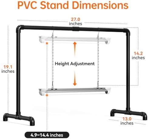 Bstrip 1.3ft Tabletop Grow Light Stand for Indoor Seed Starting - Image 5