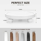 EOSAHR Wood Display Riser: Pedestal Stand for Bathroom Boho Decor, White - Image 6