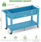 HIPS All-Weather Raised Garden Bed with Legs,47.2"L x 17.3"W x 29.7"H - Image 2