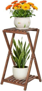 Wood Tiered Plant Stand Indoor,Corner Plant Shelf for Indoor Plants by Jotboom