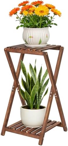 Wood Tiered Plant Stand Indoor,Corner Plant Shelf for Indoor Plants by Jotboom
