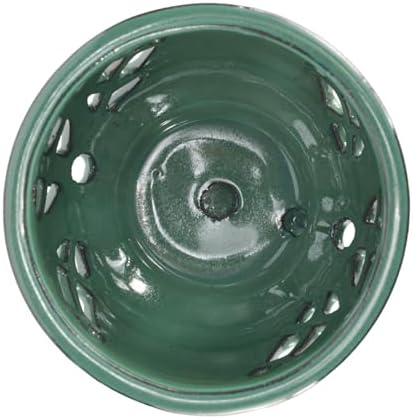 W&W Orchid Pot with Holes and Saucer for Repotting, Green, 6.5" - Image 5