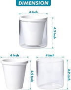 D'vine Dev Self-Watering White Terracotta Planter, 4 in, 3-Pack, 37-Z-A-2-T - Image 3