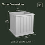 Mayne Cape Cod 20in Self-Watering Square Planter, Black - Image 3