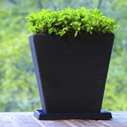 Crescent Garden Universal Square Plant Saucer, UV Resistant Durable Drip Tray for Square Planter, Heavy-Duty Plastic Drainage Dish, Indoor/Outdoor Flowerpot Saucer - 9'' Inner x 12.5" Outer (Rust) - Image 5