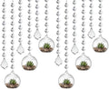 GlikCeil 56 Pcs 3.15'' Hanging Glass Tealight Holder with Clear K9 Crystal Garland Strands and Maple Leaf Pendants Globe Plant Terrariums Glass Orbs for Wedding Party Valentine Decoration by GlikCeil