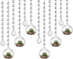 GlikCeil 56 Pcs 3.15'' Hanging Glass Tealight Holder with Clear K9 Crystal Garland Strands and Maple Leaf Pendants Globe Plant Terrariums Glass Orbs for Wedding Party Valentine Decoration by GlikCeil
