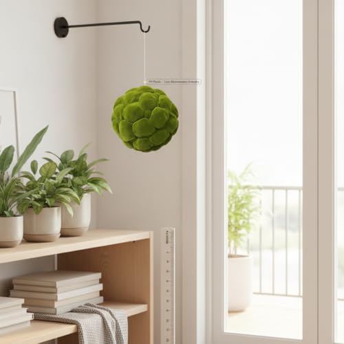 Artificial Moss Ball, 6.7 Inch Green Hanging Decorative Sphere for Living Room & Event Styling (1 PC) - Image 3