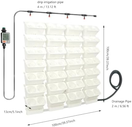 56 Pockets Living Wall Planter, Self Watering Wall Planter, Wall Mounted Planters, for Indoor Outdoor Balcony, Grow Herbs Vegetables Flowers - Image 5