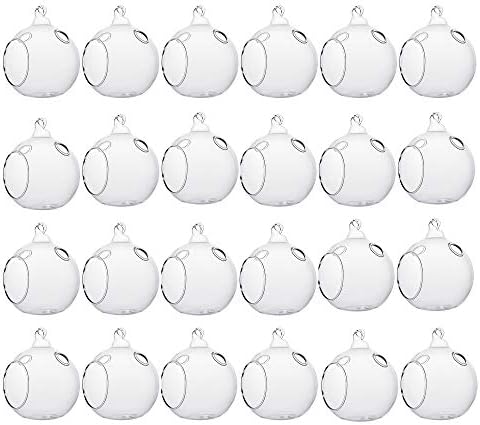 Set of 24 Wedding Hanging Glass Orbs, Glass Tea Light Terrarium, Globe Terrarium, Tea Light Holders, Wedding Decor Indoor Outdoor - Image 3