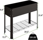 PROXRACER Raised Garden Bed with Detachable Legs Elevated Metal Planter Box for Growing Fresh Herbs Vegetables Flowers Succulents&Other Plants for Outdoor Backyard Patio Deck Balcony Black L - Image 2