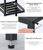 Metal Heavy Duty Plant Stand Indoor Outdoor,7-Tier Tall Plant Stands Holder,Wrought Iron Plant Shelves for Multi Large Pots,Black Tiered Flower Display Riser for Living Room,Patio,Balcony - Image 7