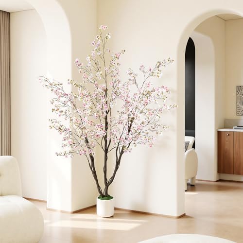 Caxchiling Artificial Cherry Blossom Tree 6FT, Pink Faux Floor Tree - Image 6
