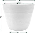 Arcadia Garden Products FM35CT Etched Pot 14x11-Cement - Image 4