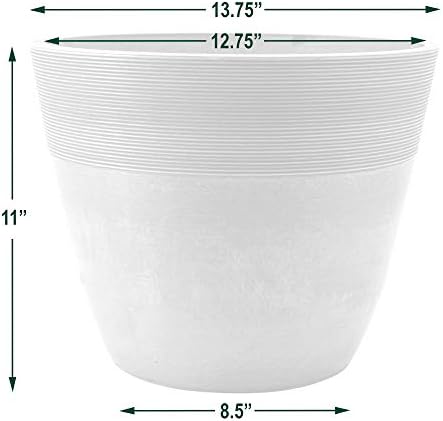 Arcadia Garden Products FM35CT Etched Pot 14x11-Cement - Image 4