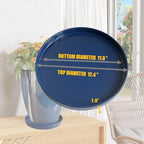 Yukfona Ceramic Plant Saucer Tray 1 Pcs 12 Inch Blue, 12.5" OD x11.9 ID x1.6 Deep| Fits Flower pots Bottom≤ 11.9", Heavy Duty Glazed Round Planter Drip with Catch Basin for Indoor Outdoor Plants - Image 2