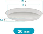 VUWEZ 6 Pack of 20 inch Plant Saucer (18 Inch Base), Plant Tray 20 Inch Round, Plant Saucers for Indoors, Plant Trays for Pots, Flower Pot Saucers, Pot Saucers for Planter 16-21" (20", Brown) - Image 2