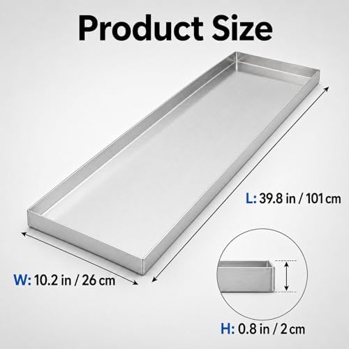 Stainless Steel Plant Tray with a 0.8-Inch Raised Edge - Image 3